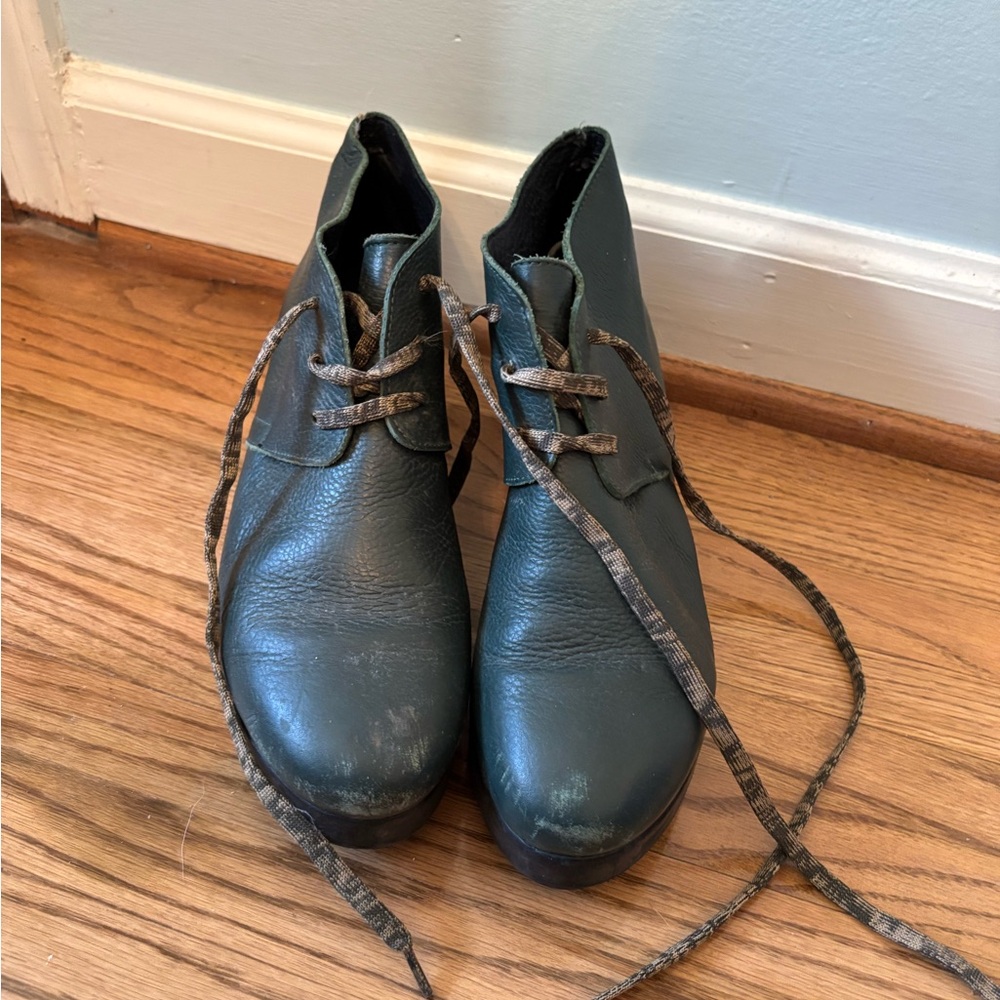 MIISTA Green Leather Boots